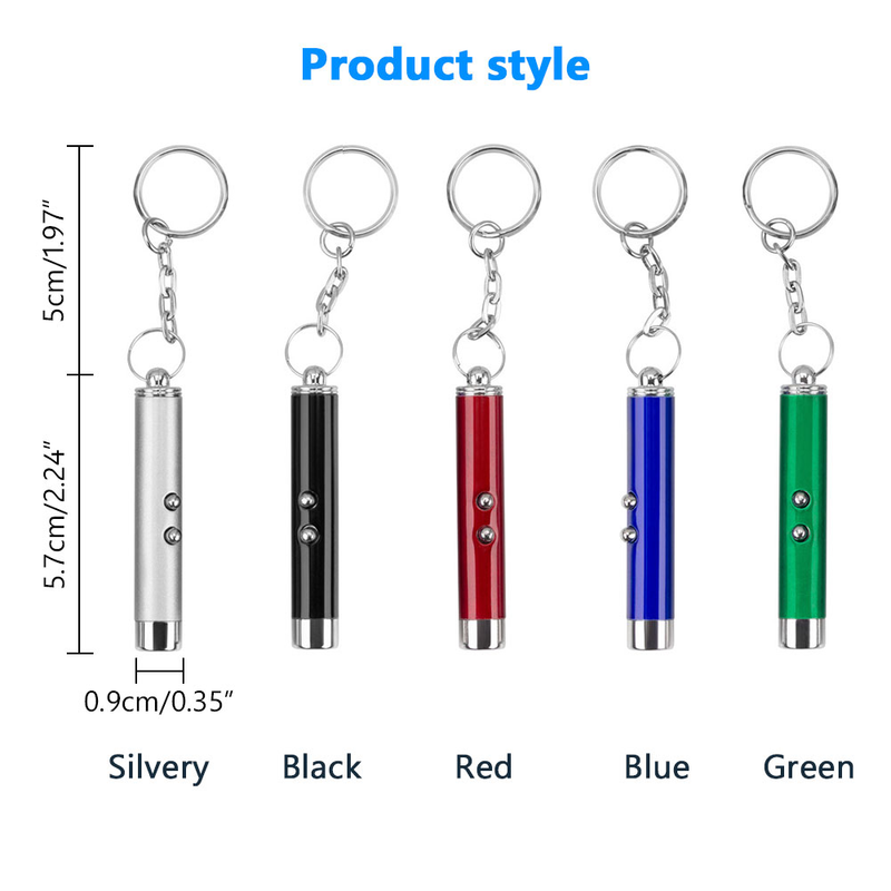 5Pcs 1mW Mini LED Red Pointer Light And White Flashlight Beam Light Pointer Pen For Multi Work Teaching Training Tool NO Battery_voghion.com