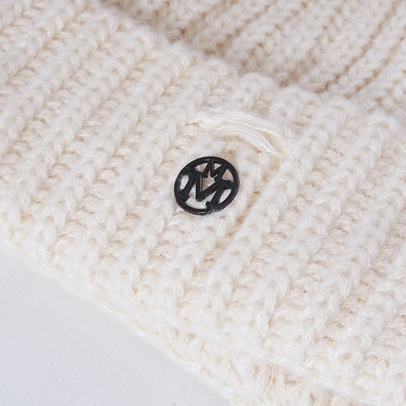 Cappello invernale caldo lavorato a maglia da donna, stile coreano, alla moda e versatile, snellente per il viso, antivento, all'ingrosso in fabbrica per uomo_voghion.com