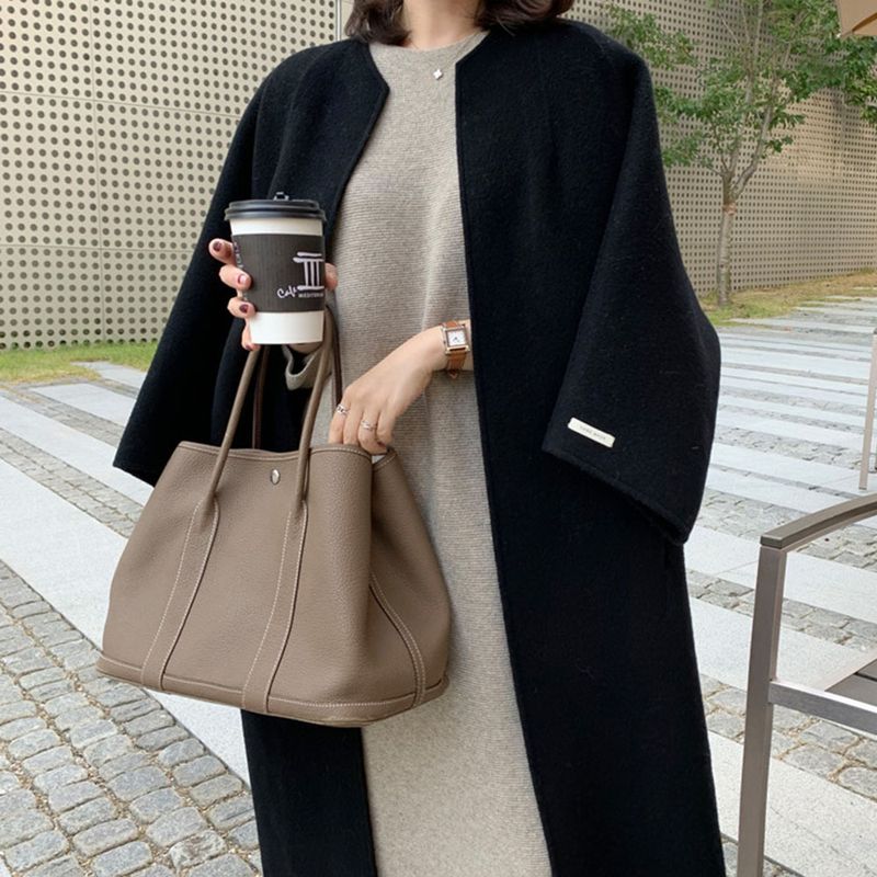 Abbigliamento donna 2024 autunno e inverno nuovo cappotto, temperamento femminile, pendolarismo tinta unita, versione coreana, dritto_voghion.com