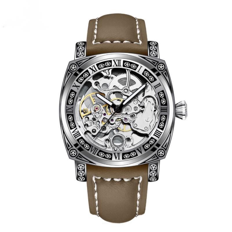 Brittiskt märke med urholkad klassisk affärsklocka för män med precisionsstålbälte_voghion.com