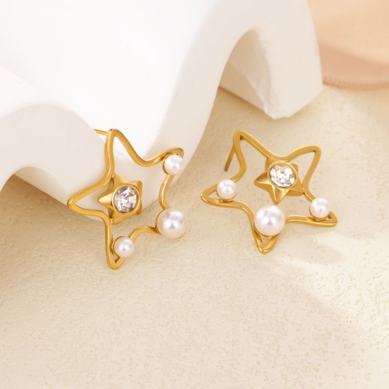 Retro Ethnic Bohemian Vacation Beach Kreative Einfache Mode Pentagramm Ohrringe Damen Süßes Und Kühles Temperament Vielseitige Ohrringe_voghion.com