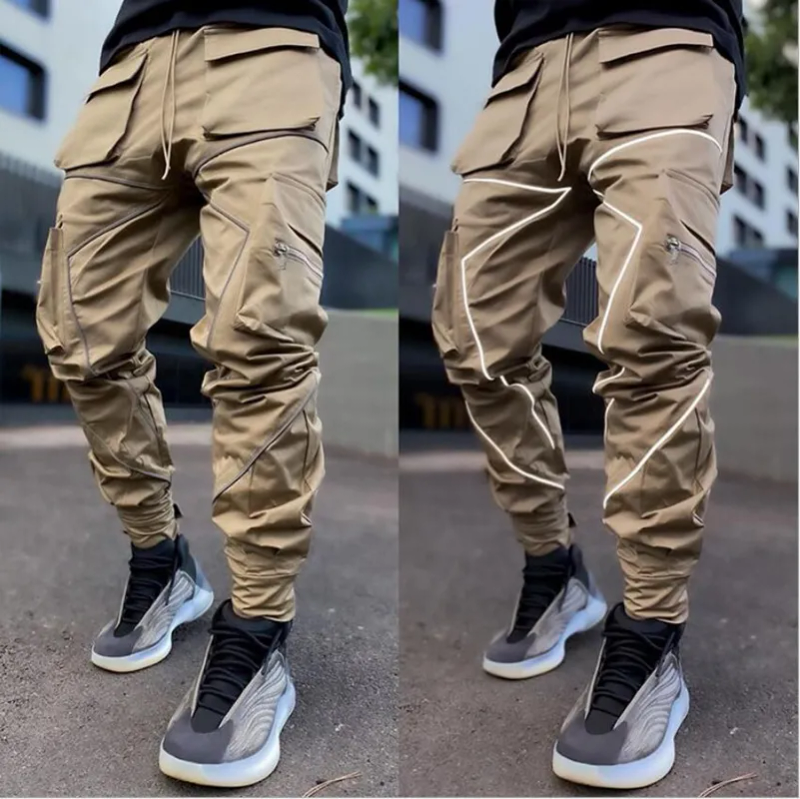 Herbst Herren Trainingshose Casual Style Top Sell Herren Jogger Hip Hop Jogginghose Cargohose Panelled Hose Elastisch_voghion.com