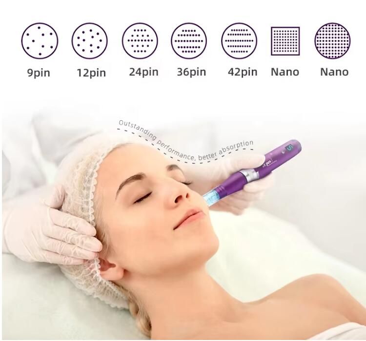 X5 Derma Microneedling Tool Mesotherapie Persönliche Hautpflege Dr Pen Needling Cartridges_voghion.com