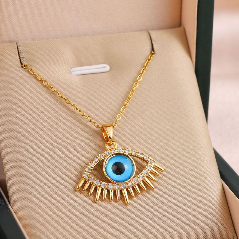 Yeni Türk Nazar Gözü Kolye Cam Charm Kolye Mavi Moda Takı Koruyucu Erkek Kadın Kolye Takı_voghion.com