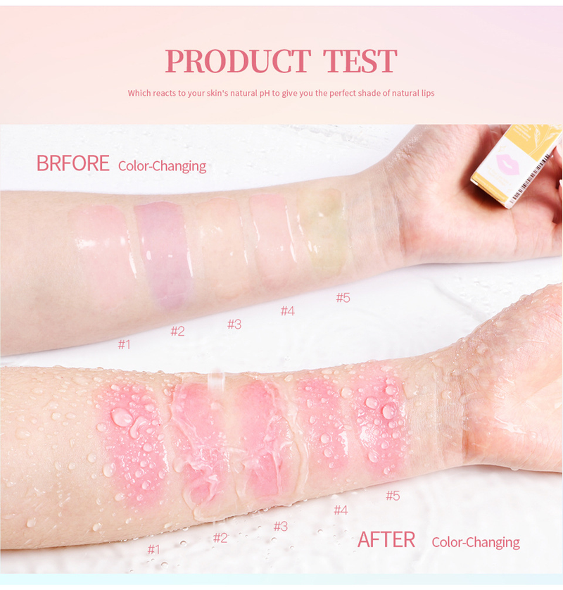 Wodoodporna, zmieniająca kolor szminka kwiatowa, trwała, nawilżająca, kontrolująca temperaturę, zmieniająca kolor szminka cos_voghion.com