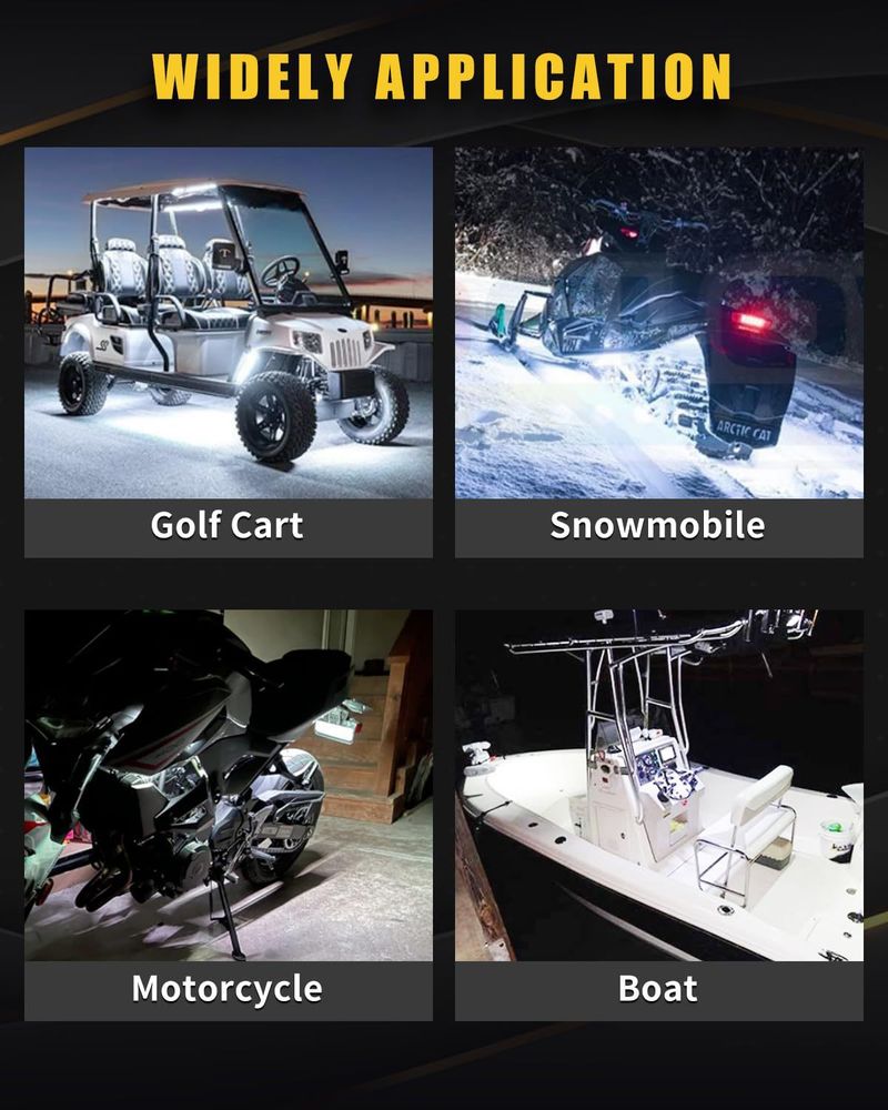Feux décoratifs à LED pour motos, feux de golf, feux de pied, pack de 6 feux décoratifs populaires transfrontaliers_voghion.com