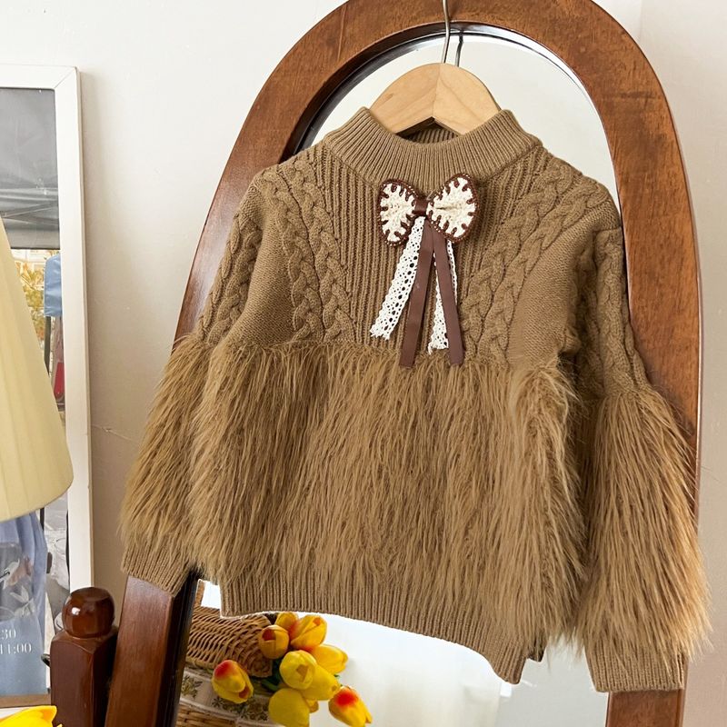 Mädchen Pullover Anzug 2025 Herbst Und Winter Neue Stil Koreanischen Stil Einfarbig Gestrickte Lange Wolle Hosen Zwei Stück Anzug_voghion.com