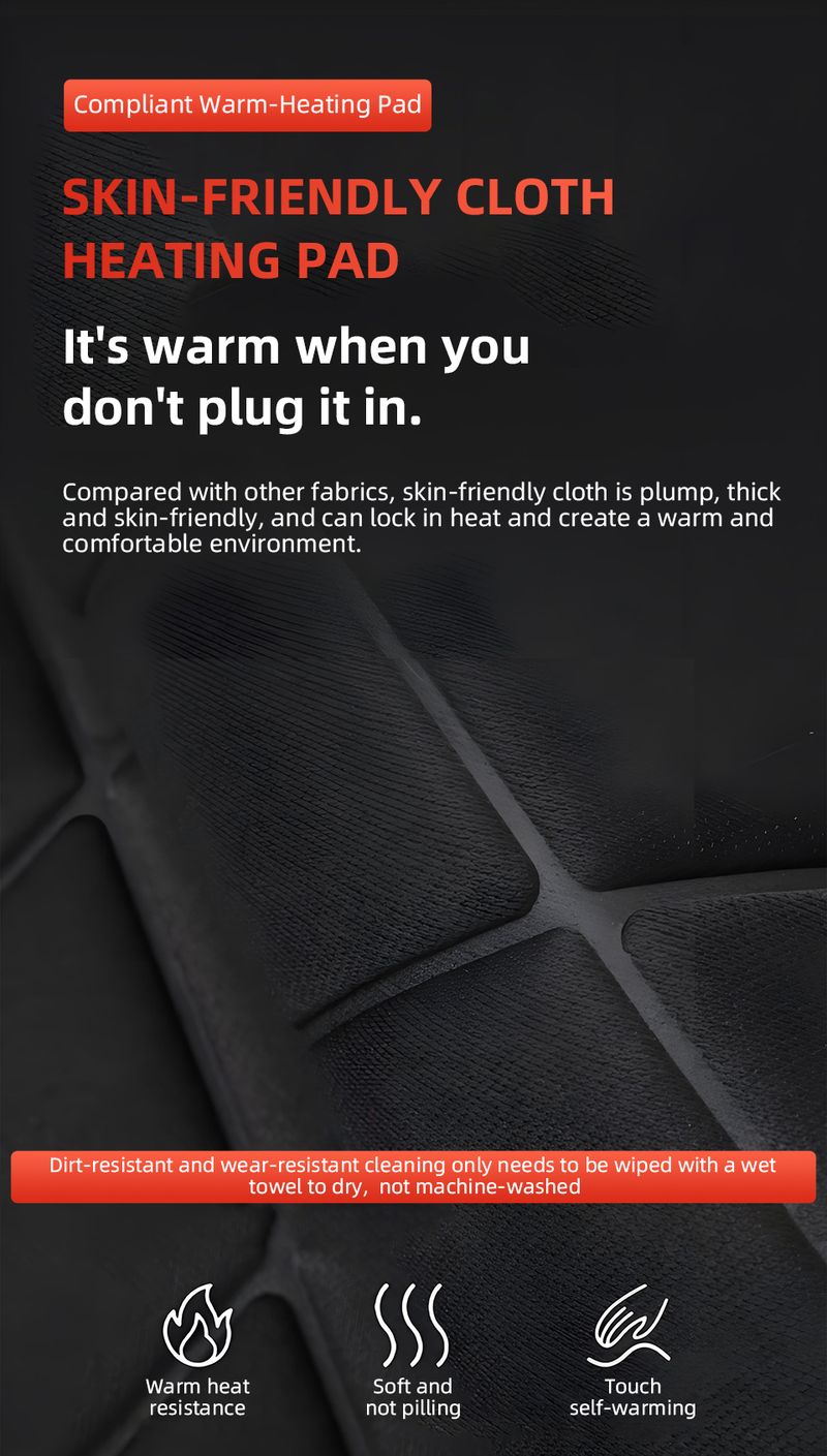 12V Cushion Covers Winter Seat Heater Car Accessories Heating Pads Universal Available In Black Red_voghion.com