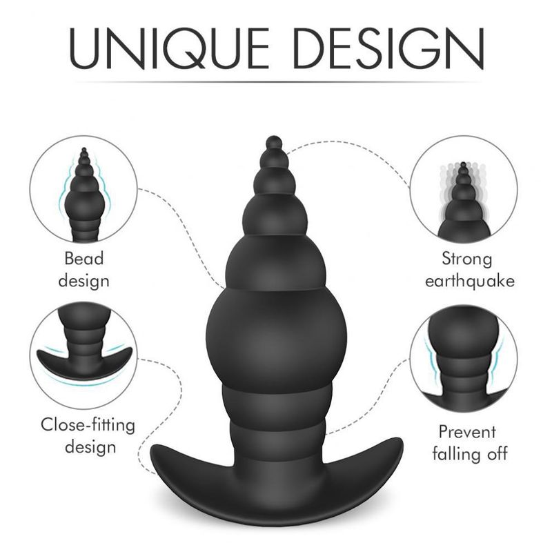 Sihande S117 Cupid Plug anale in silicone con testa a proiettile, massaggiatore anale, plug anale elettrico con vibrazione_voghion.com