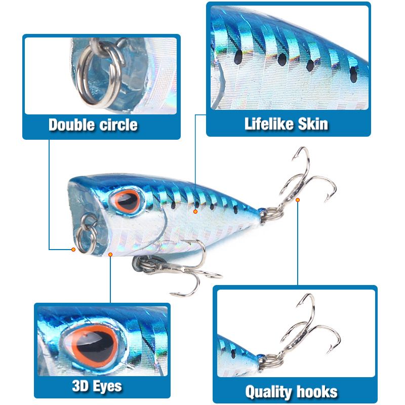 4cm/3.3g Lure New Simulation Lure Hard Lure 7 Colors Micro Wave Climbing Freshwater Fishing Gear_voghion.com