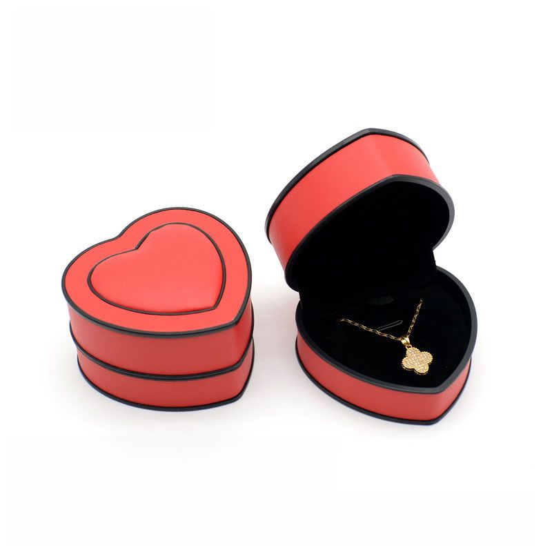 Neuer Vorschlag Herz Schmuckschatulle PU Leder Liebe Schmuckschatulle Ring Anhänger Armband Schmuck Verpackung Geschenkbox Geburtstag Jahrestag Valentinstag Geschenk_voghion.com