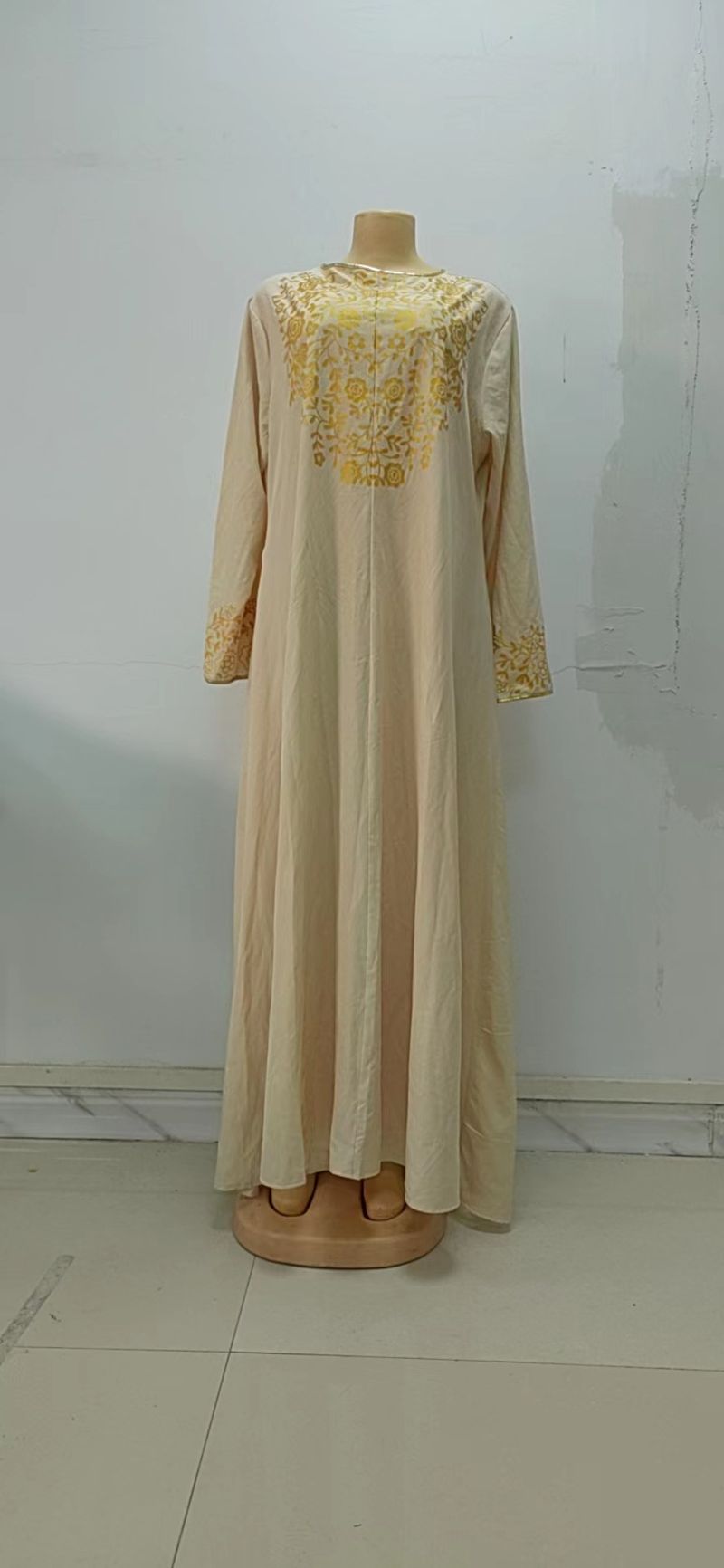 Muslim Abaya Islamic Clothing For Women Dubai Kaftan Robe Dress Turkish Abaya Printed Robes Long Dress Elbise Traditional Cloth_voghion.com