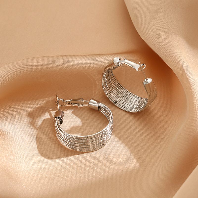Orecchini dorati per donna, orecchini a cerchio multistrato, orecchini e accessori_voghion.com