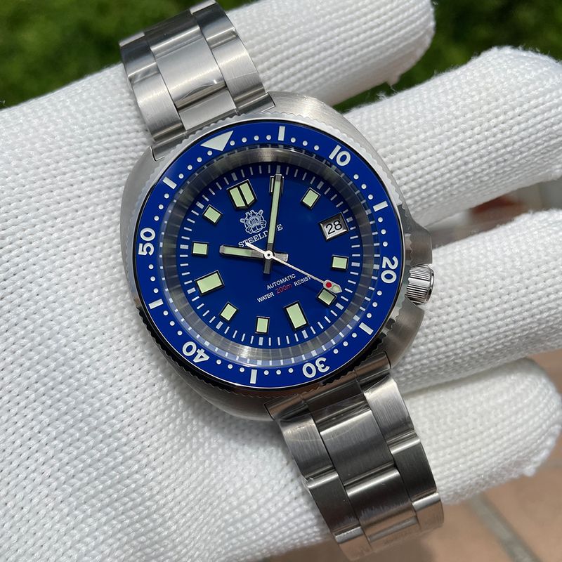 Nova chegada steeldive sd1974l relógio de mergulho mecânico safira cristal nh35 movt suíço luminoso 200m à prova dwaterproof água moda_voghion.com