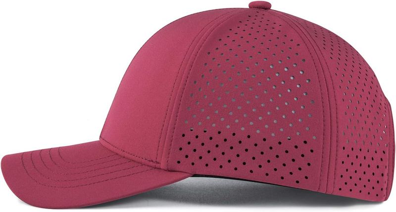 VOBOOM Men Quick Dry Baseball Cap Laser Cut Mesh Ball Curved Brim Snapback Hat_voghion.com