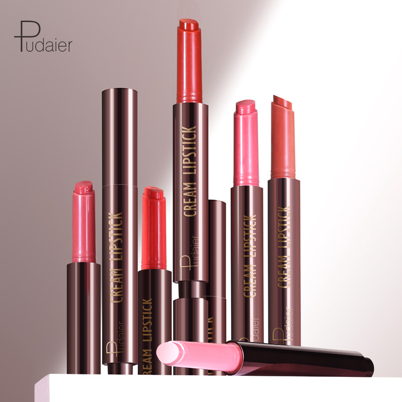Lip Pudaier 9 farve fugtgivende maling glat mund rød non stick kop glasur lipgloss presse læbestift_voghion.com