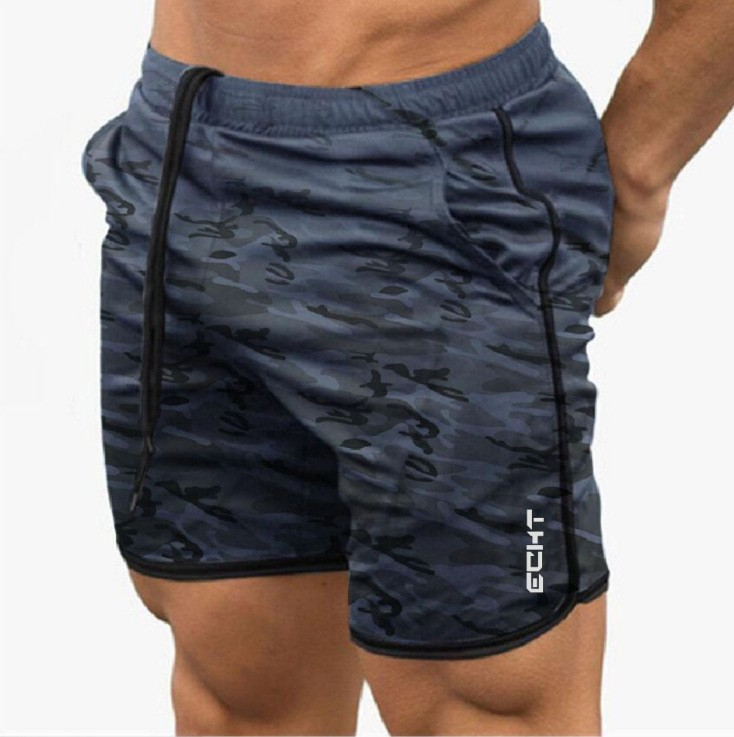 Muscle Fitness Sports Shorts Thin Mesh Quick Drying Casual Running Breathable Capris Mid pants Men's_voghion.com
