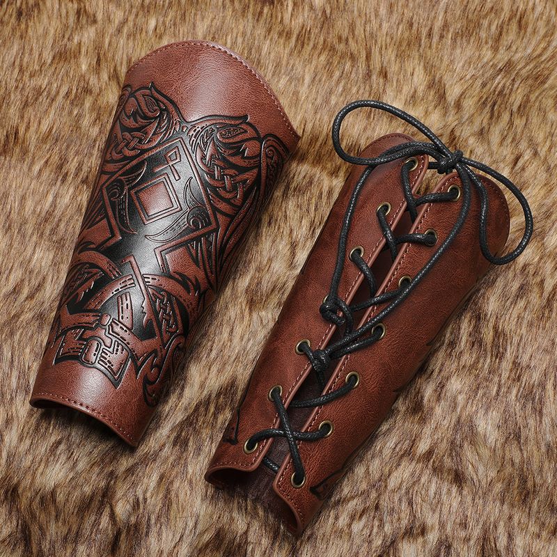 Pulseira Viking em relevo medieval renascentista para cosplay_voghion.com