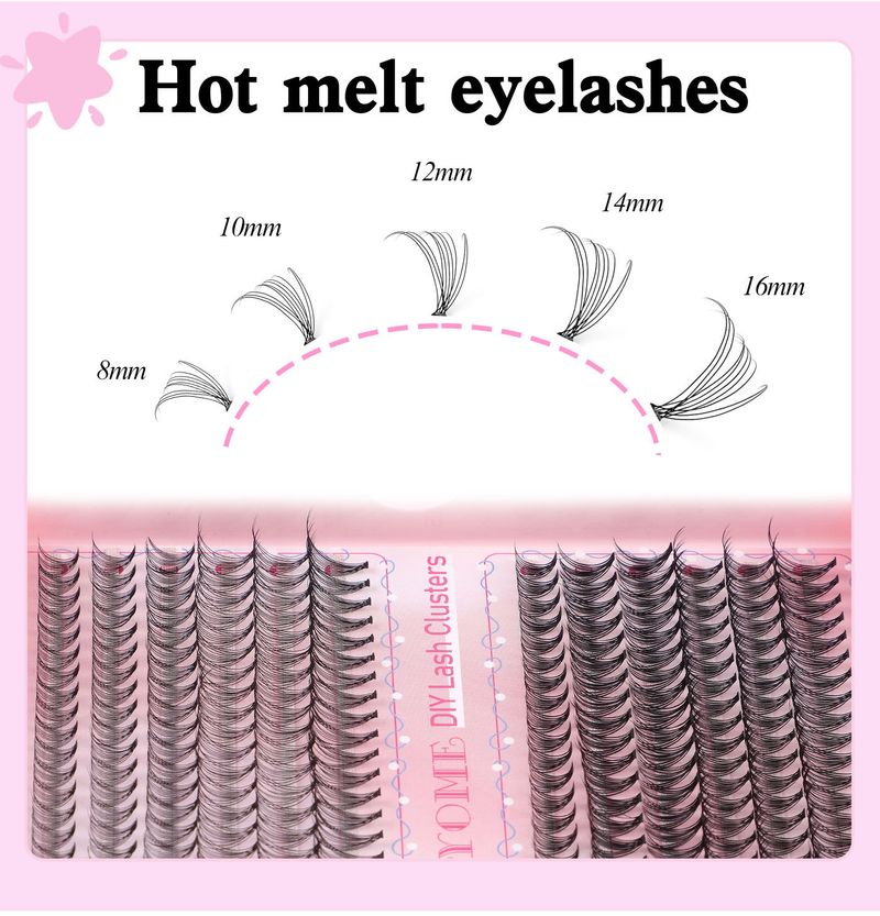 Nepwimpers Nieuw 240 clusters van enkele clusters gesegmenteerde valse wimpers 10 100D Natuurlijke en veelzijdige dikke en gekrulde wimpers_voghion.com