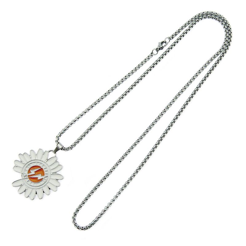 New Ins HipHop Cool Chrysanthemum Small Pendant Women's Bounce Di Necklace_voghion.com