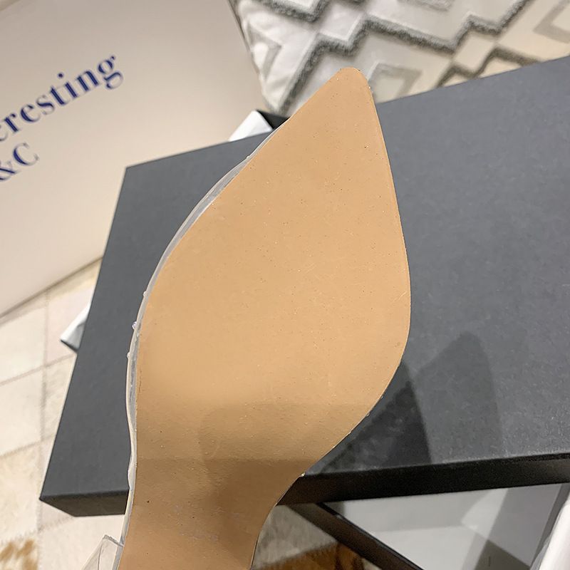 Store 2024 Sommer Dame Vanddiamant Perspektiv Sexede Højhælede Sandaler_voghion.com