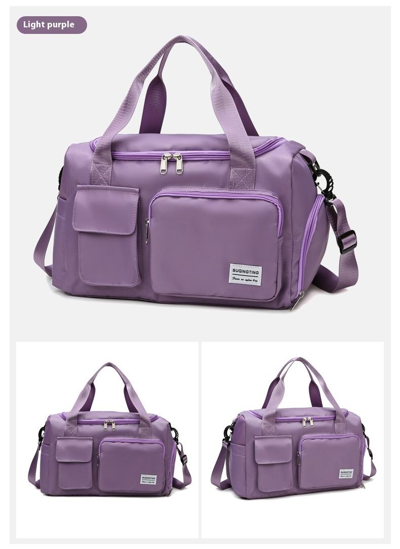 Travel with large capacity diagonal span, lightweight dry wet separation, foldable storage, fashionable fitness bag for_voghion.com