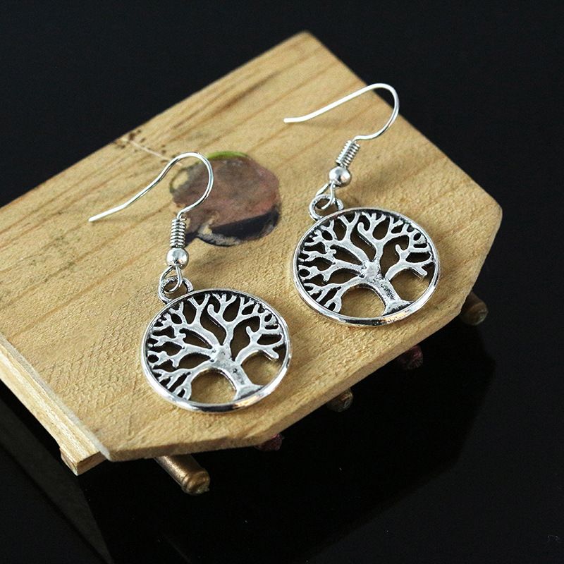 Orecchini alla moda e creativi con albero della vita, nuovi prodotti, accessori popolari_voghion.com