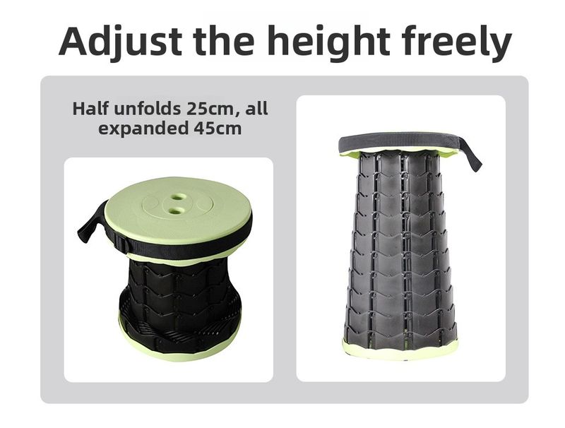 Sgabello da pesca portatile da montagna per esterni, sedia da campeggio pieghevole telescopica piccola_voghion.com