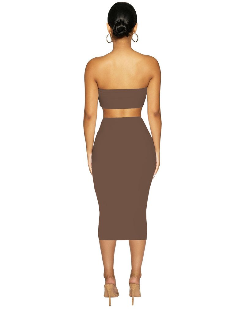 Robe fourreau de rue deux pièces sexy pour femmes, costume d'été_voghion.com