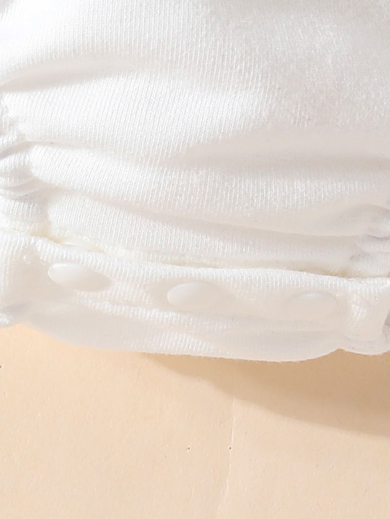 Adorable conjunto de pelele para bebé niña: conjunto de gateo de algodón de manga larga con lazo y caja de regalo (0-24 meses)_voghion.com