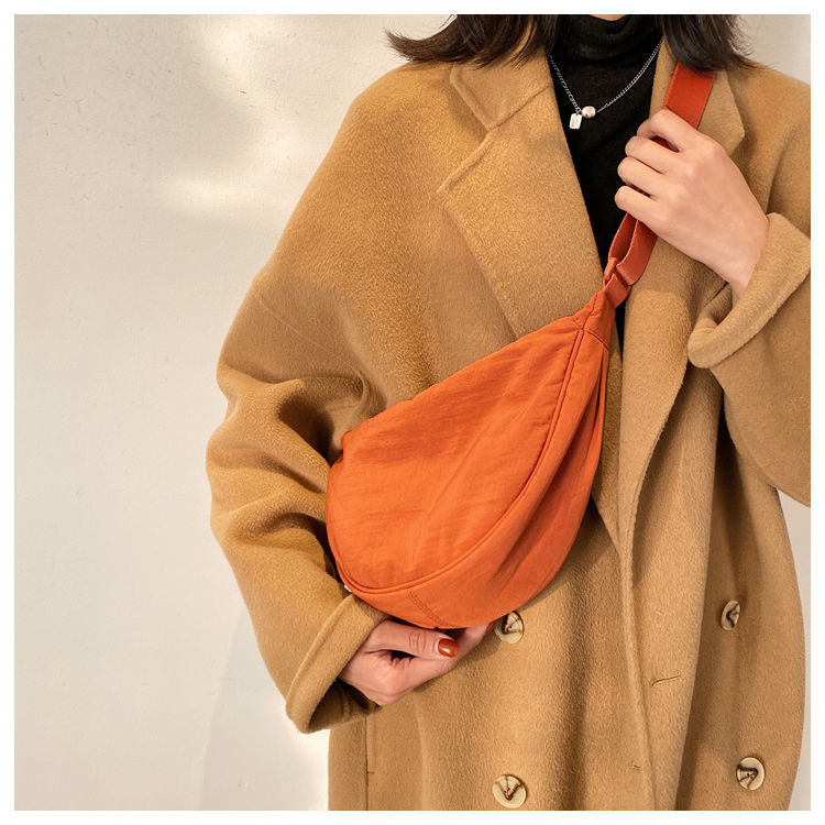 Borsa a tracolla da donna, borsa a tracolla diagonale, borsa a tracolla, borsa per senzatetto, borsa a forma di mezzaluna in nylon regolabile, perfetta per lo shopping, il lavoro, l'uso quotidiano, regali_voghion.com