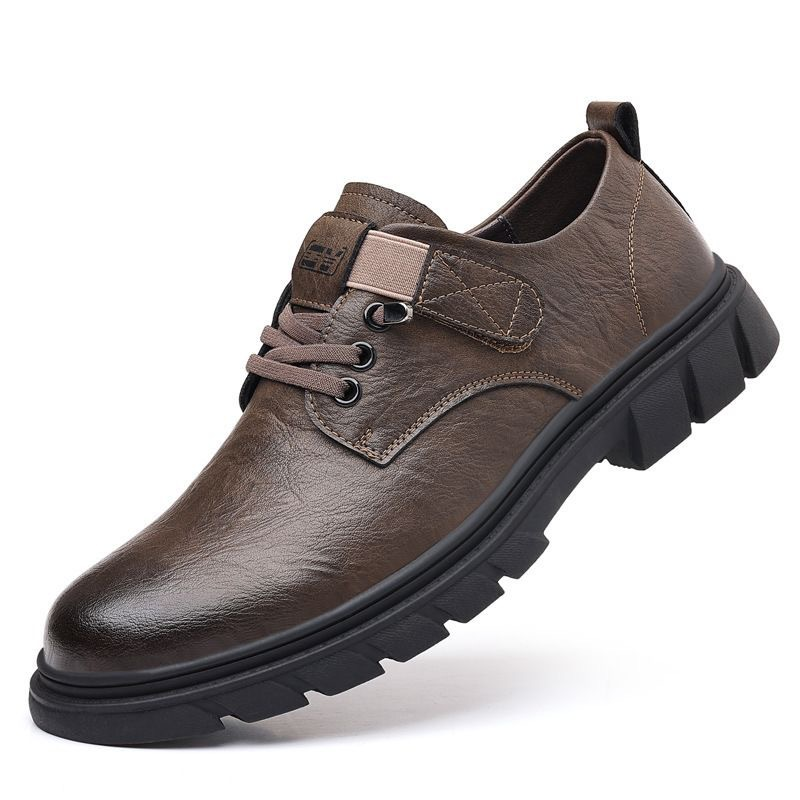 9908-Casual Shoesmen's Soft Sole Non-Slip Wear-Resistant Business Leather Work Men's Trendy Shoes_voghion.com