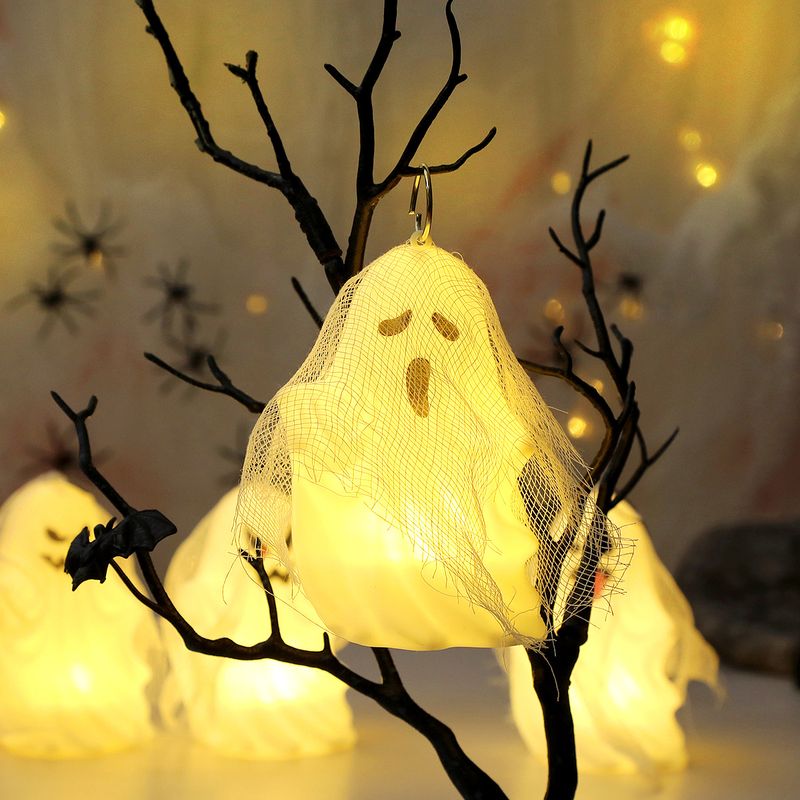 Halloween Ghost Decorations - Spooky Gauze Ghost Hanging Ornaments For Halloween Party, Trick Or Treat, Haunted House Decor (Set Of 4 Styles)_voghion.com