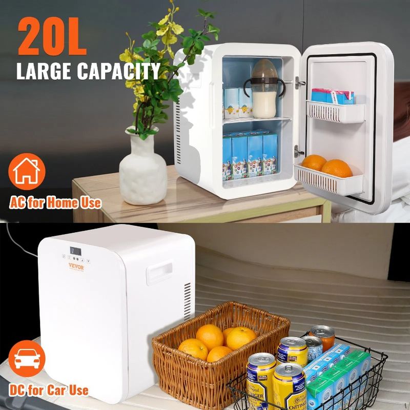 Car Fridges For Mini Portable Fridge Screen Control Touch Office Bedroom Beverage Refrigerator 20L Skincare With Small Temper_voghion.com
