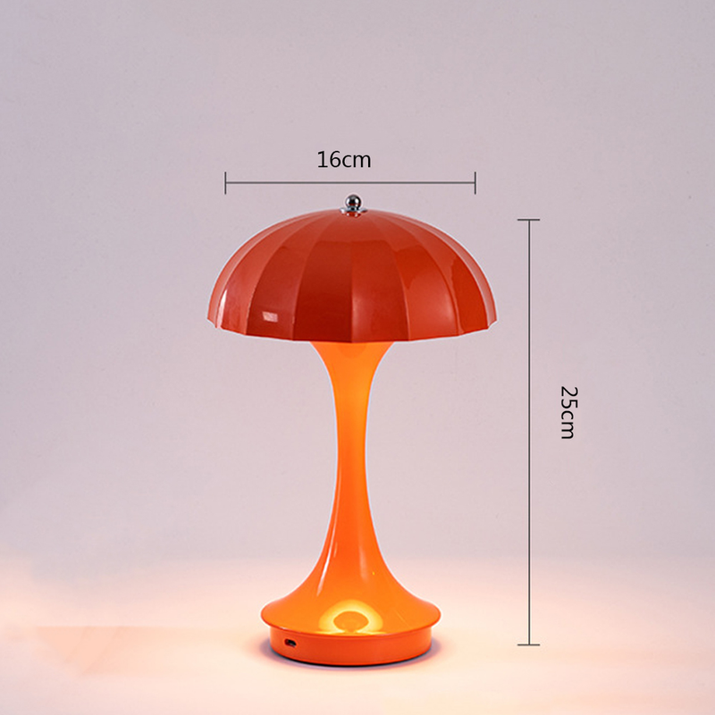 Cogumelo lâmpada de mesa quarto cabeceira flor bud lâmpada medieval criativo escurecimento toque decorativo lâmpada mesa_voghion.com