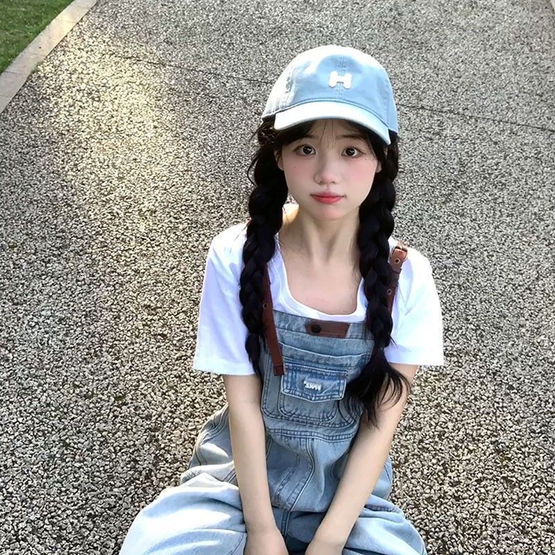 Casquette de baseball bleu ciel populaire pour femmes, fine, grande circonférence de la tête, petit visage, chapeau de sport polyvalent_voghion.com