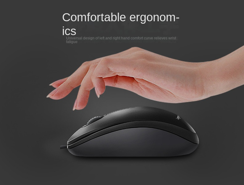 Logitech M100r Komfortable kabelgebundene Computermaus Universelle wiederaufladbare ergonomische Computermäuse_voghion.com
