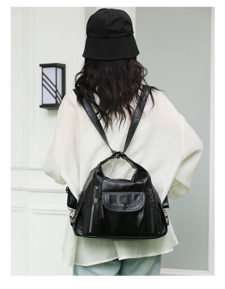 New Shoulder Bag Women's Bag Trendy And Versatile Simple And Fashionable Korean Version Large Capacity Handbag Backpack_voghion.com