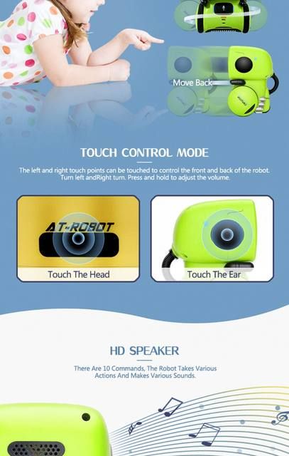 Spielzeugroboter mit Sprachsteuerung, interaktiver Roboter, süßes Spielzeug, intelligenter Roboter für Kinder, Tanz, Sprachbefehl, Touch-Steuerung, Spielzeug, Geburtstagsgeschenke_voghion.com