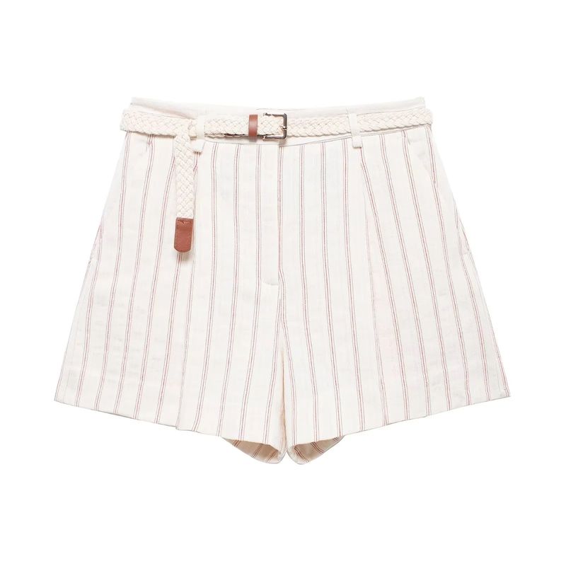 2024 Autumn New Women's Striped Vest Casual Loose Shorts Set_voghion.com