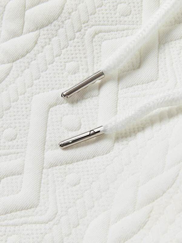 Herrenbekleidung Modetrend Freizeit Sport Strickmuster Kurzarm Zweiteiliger Anzug_voghion.com