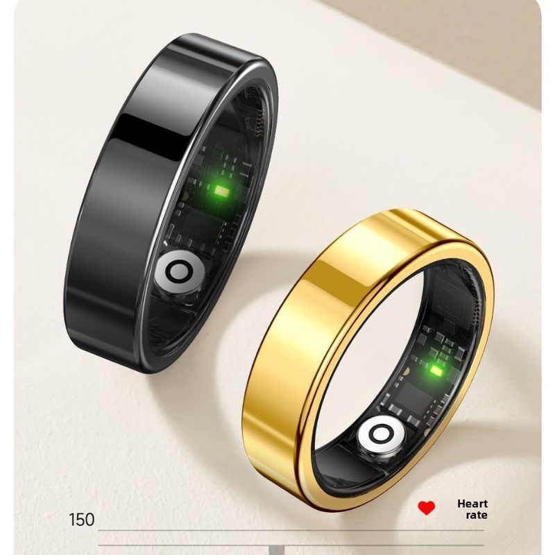 Heart Rate Blood Oxygen Sleep Thin Narrow Edge Charging Case Flip Page Photo Smart Ring Life Multifunctional No Lagging_voghion.com