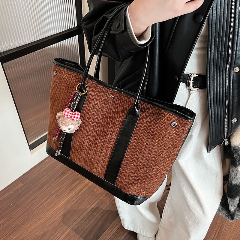 Borsa a tracolla da pendolare grande capacità semplice e portatile da donna autunno/inverno 2024_voghion.com