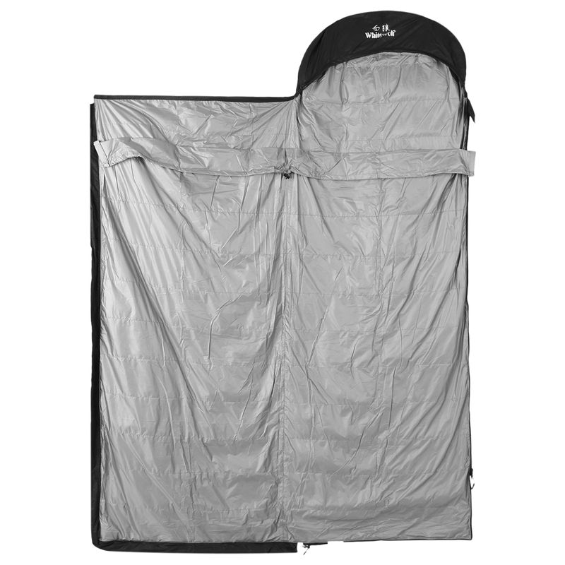 Sacco a pelo leggero in piuma d'oca bianca 210x80 cm con borsa portaoggetti per zaino in spalla, campeggio, escursionismo, viaggi_voghion.com