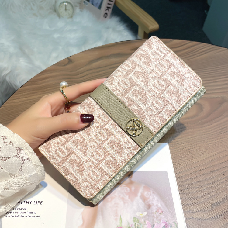 Purse Wallet Clutch Bag Women's Long Purse Women's Simple Large Capacity Wallet New Function Card Bag Temperament Handbag Handbag Color Contrast_voghion.com