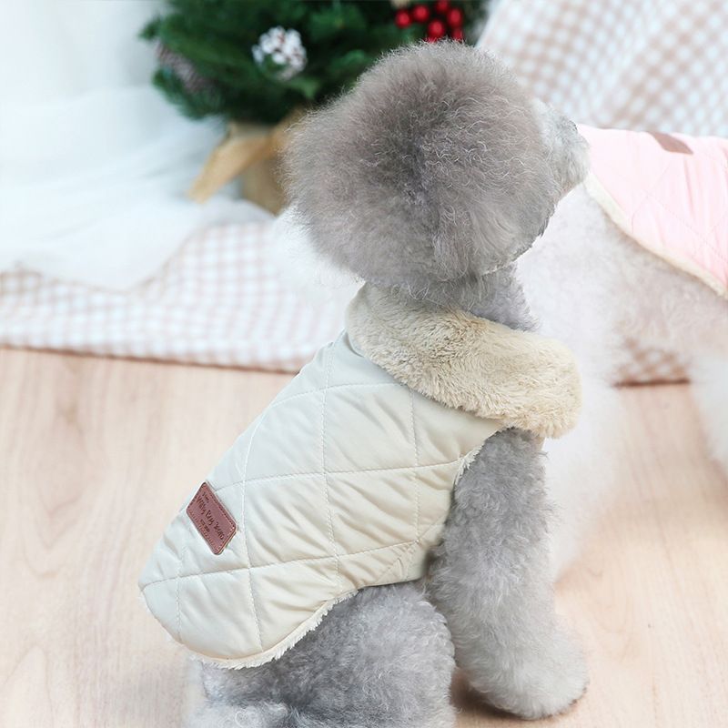 Abbigliamento per animali domestici, vestiti per cuccioli di peluche, giacca in cotone per cani di taglia media e piccola, forniture Pomeraia, stile giapponese e coreano._voghion.com