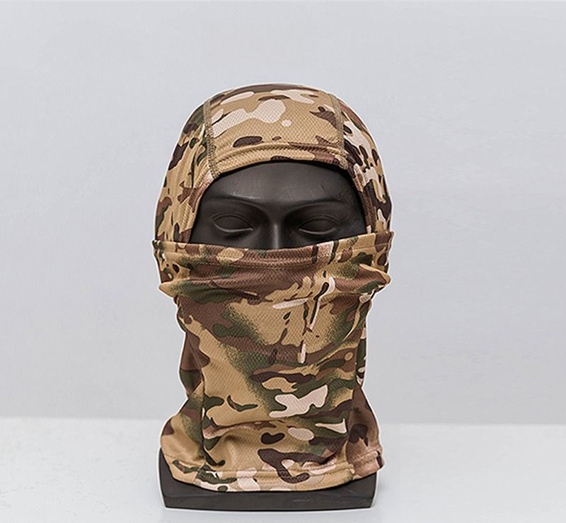 Sommer-Sonnenschutzmaske, Outdoor-Reiten, staubdicht, Camouflage-Kopfbedeckung, taktische Einloch-Kopfbedeckung, Kopftuch, Angeln_voghion.com