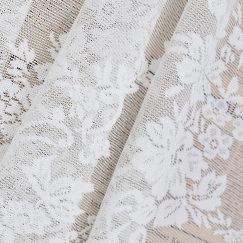 Curtains Embroidered Lace Voile Curtains With Double Ruffles Rod Pocket Sheer Drapes Ready Made Vertical Pattern Window Panels_voghion.com