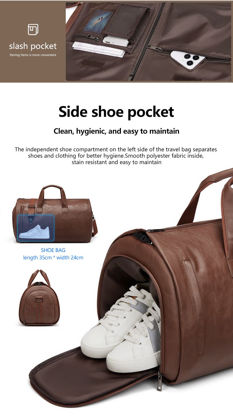Travel Rod Suit Bag Suit Storage Formal Hand Crossbody Large Capacity Duffel Bag With Wheels_voghion.com