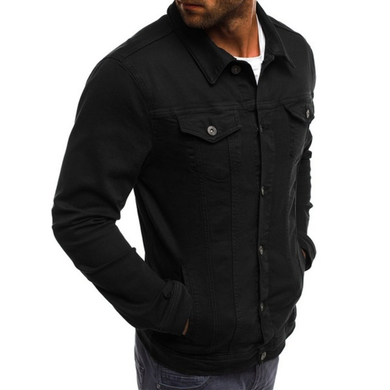 Men's Casual Solid Color Jacket Cardigan Button Cargo Jacket_voghion.com